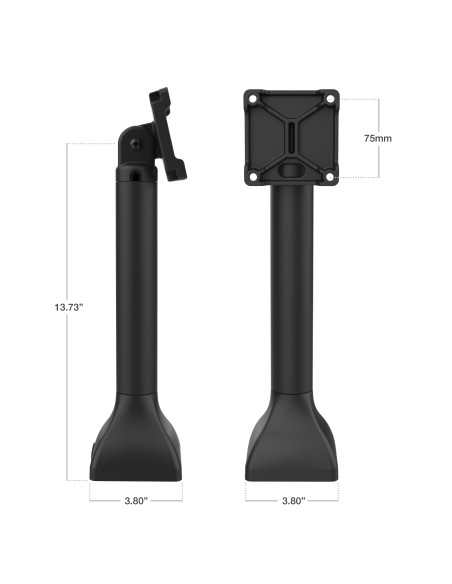 RAM® 14" Pedestal Mount with 75mm VESA & Cable Routing