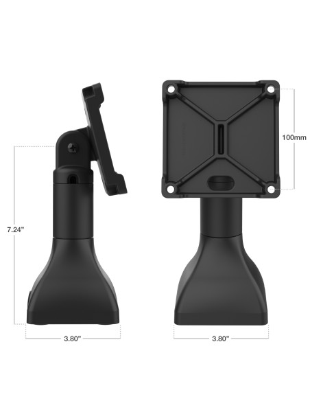 RAM® 7" Pedestal Mount with 100mm & 75mm VESA & Cable Routing