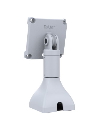 RAM® 7" Pedestal Mount with 100mm & 75mm VESA & Cable Routing - Gray
