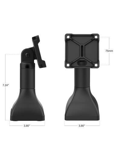RAM® 7" Pedestal Mount with 75mm VESA & Cable Routing