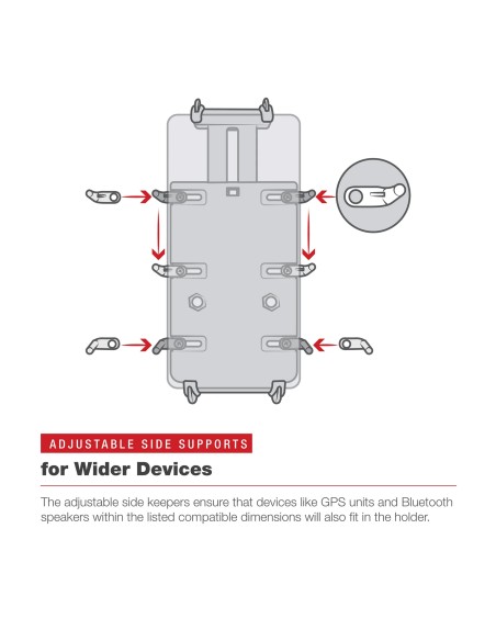 RAM® Quick-GripT XL Phone Mount with Rotating Low-Profile Tough-ClawT