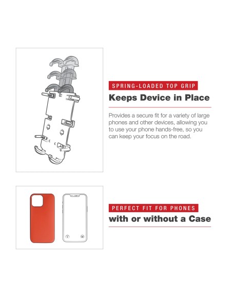 RAM® Quick-GripT XL Phone Mount with Rotating Low-Profile Tough-ClawT