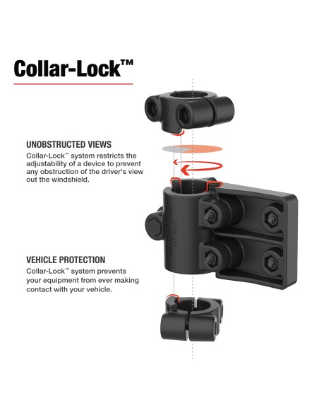 RAM® Friction Hinge Mount with AMPS Bracket for Tough-BarT