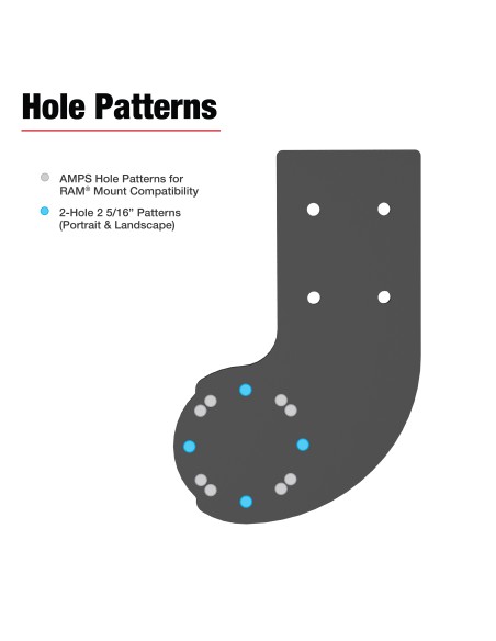 RAM® Friction Hinge Mount with AMPS Bracket for Tough-BarT