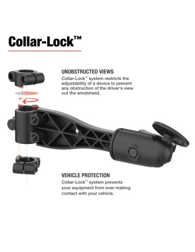 RAM® Friction Hinge 10" Socket Arm with Ball for Tough-BarT