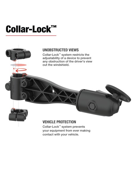 RAM® Friction Hinge 10" Socket Arm with Ball for Tough-BarT