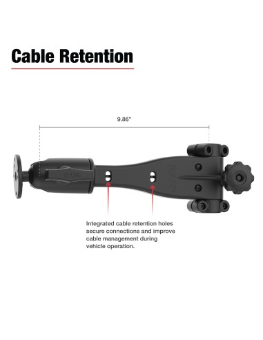 RAM® Friction Hinge 10" Socket Arm with Ball for Tough-BarT