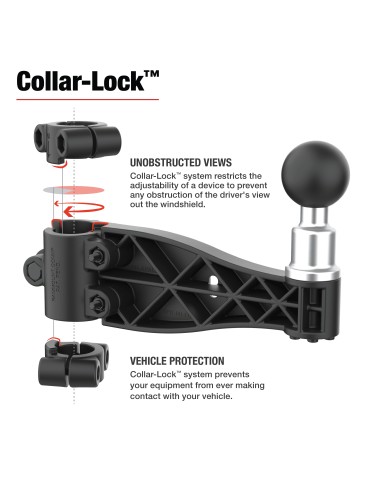 RAM® Friction Hinge Arm with Pin-LockT Ball for Tough-BarT