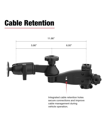 RAM® Friction Hinge 6" Arm & 6" Swing Arm with Ball for Tough-BarT