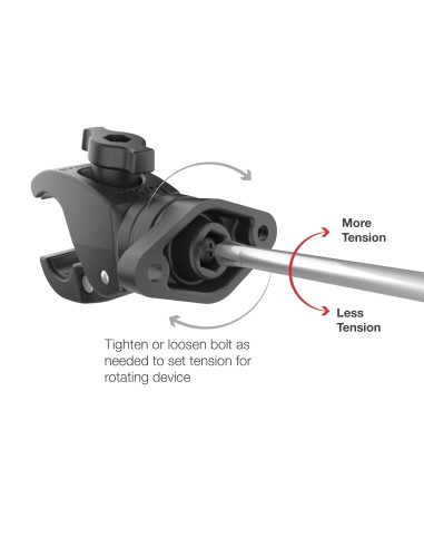 RAM® Rotating Low-Profile Tough-ClawT Small Clamp Mount