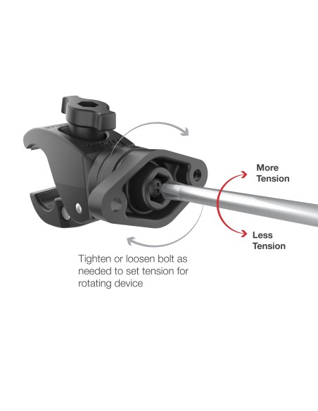 RAM® Rotating Low-Profile Tough-ClawT Small Clamp Mount