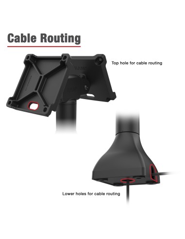 RAM® 14" Pedestal Mount with Dual 100mm VESA Adapters