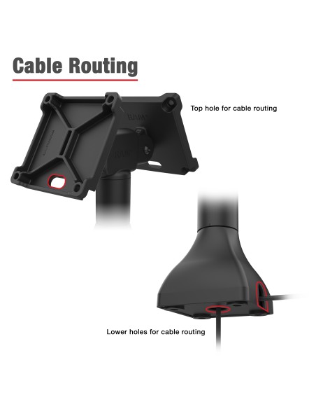 RAM® 14" Pedestal Mount with Dual 100mm VESA Adapters
