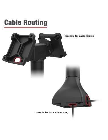 RAM® 14" Pedestal Mount with Dual 75mm VESA Adapters