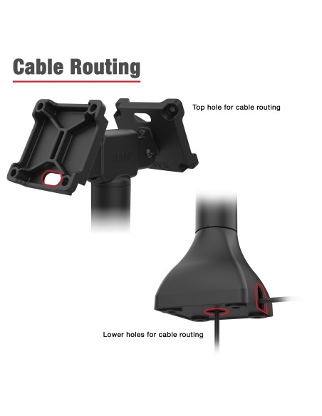 RAM® 14" Pedestal Mount with Dual 75mm VESA Adapters