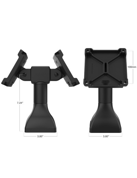 RAM® 7" Pedestal Mount with Dual 100mm VESA Adapters