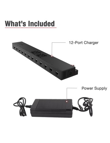GDS® 12-Port 300W USB-C + RJ45 Power Delivery Wall Charger