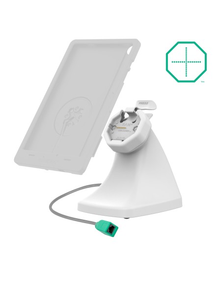 GDS® Uni-ConnT Powered Snap-In Kiosk Dock with PoE - Gray