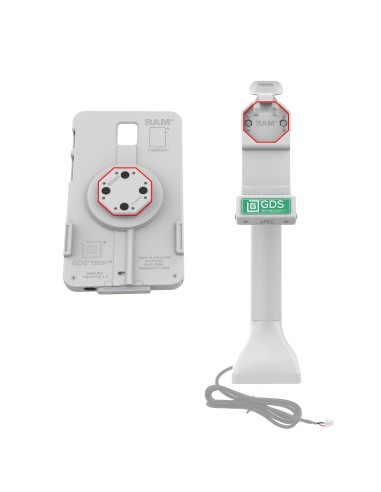 GDS® Uni-ConnT 14" Pedestal Dock with PoE - Gray