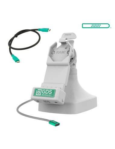 GDS® Uni-ConnT Tilt & Swivel Dock with USB-C + Data - Gray