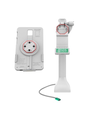 GDS® Uni-ConnT 14" Locking Pedestal Dock with USB-C - Gray