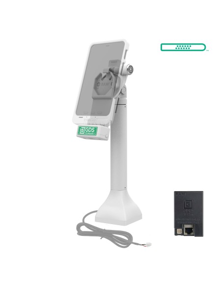 GDS® Uni-ConnT 14" Locking Pedestal Dock with PoE - Gray