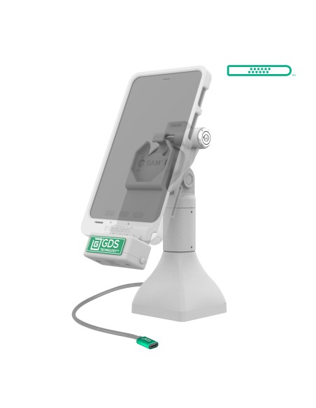 GDS® Uni-ConnT 7" Locking Pedestal Dock with USB-C - Gray