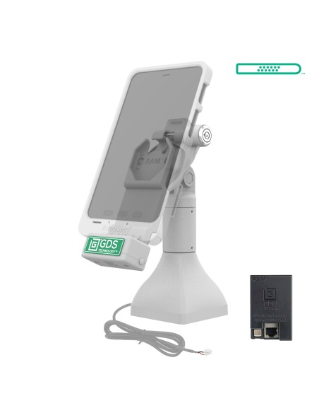 GDS® Uni-ConnT 7" Locking Pedestal Dock with PoE - Gray