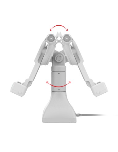 GDS® Uni-ConnT 7" Locking Pedestal Dock with PoE - Gray