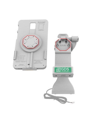 GDS® Uni-ConnT 7" Locking Pedestal Dock with PoE - Gray