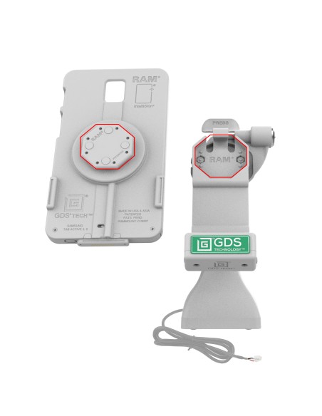 GDS® Uni-ConnT 7" Locking Pedestal Dock with PoE - Gray