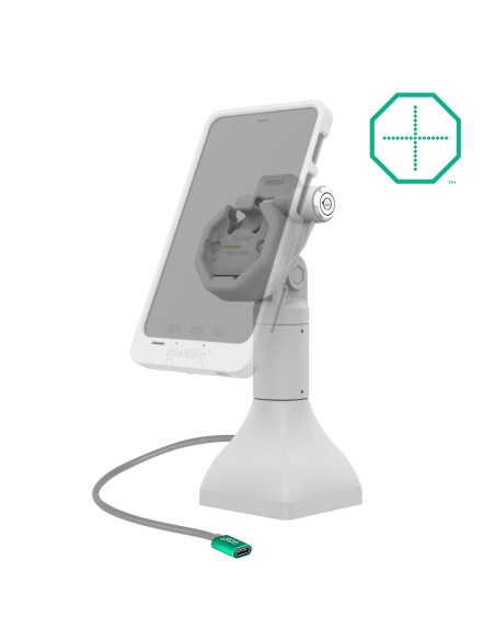 GDS® Uni-ConnT Powered 7" Locking Pedestal Dock with USB-C - Gray