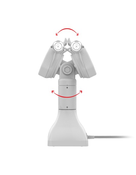 GDS® Uni-ConnT Powered 7" Locking Pedestal Dock with USB-C - Gray