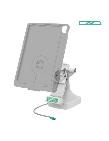 GDS® Uni-ConnT Locking Tilt & Swivel Dock with USB-C + Data - Gray