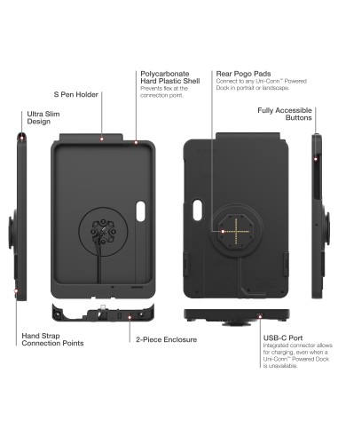 IntelliSkin® Thin-CaseT for Tab Active5 Pro & 4 Pro (Rear Pogo Pads)