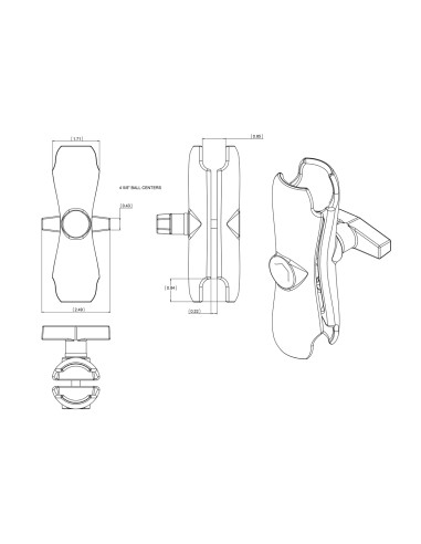 RAM® Double Socket Arm - C Size Medium