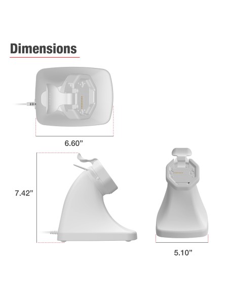 GDS® Uni-ConnT Powered Snap-In Kiosk Dock with PoE - Gray