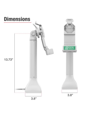 GDS® Uni-ConnT 14" Pedestal Dock with USB-C - Gray