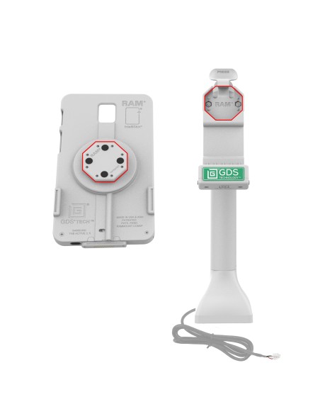 GDS® Uni-ConnT 14" Pedestal Dock with PoE - Gray