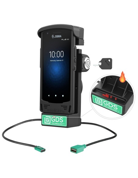 GDS® Locking Powered Dock + USB-A for Zebra EC50/55 - Heated Pins