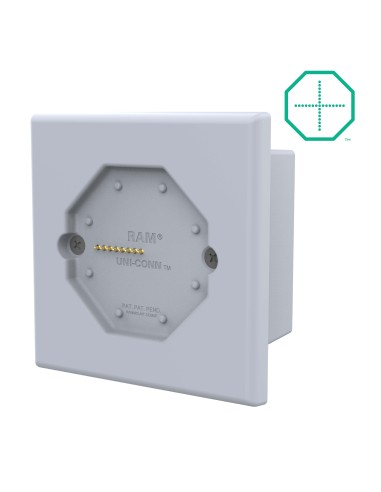 GDS® Uni-ConnT Powered Wall Dock with PoE (European Outlets) - Gray