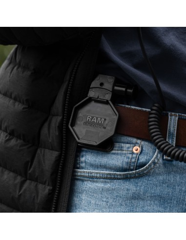 RAM® Belt Clip Holder with Release Button for GDS® Uni-ConnT Button