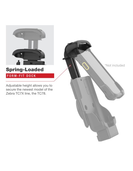 RAM® Key-Locking Form-Fit Powered Dock for Zebra TC73 & TC78