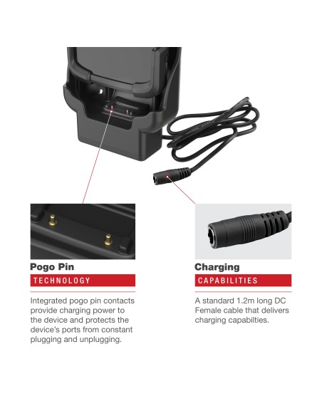 RAM® Key-Locking Form-Fit Powered Dock for Zebra TC73 & TC78