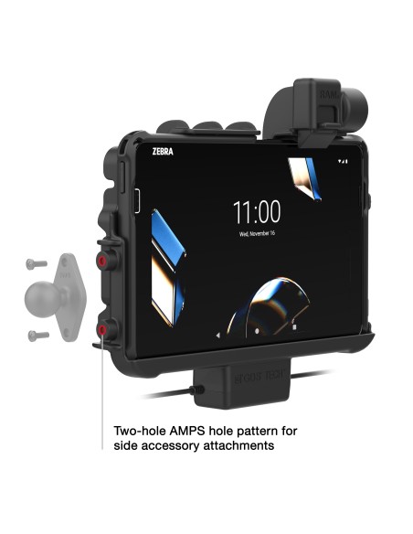 Locking RAM® Thin-DockT + Dual USB for Zebra ET401 10"