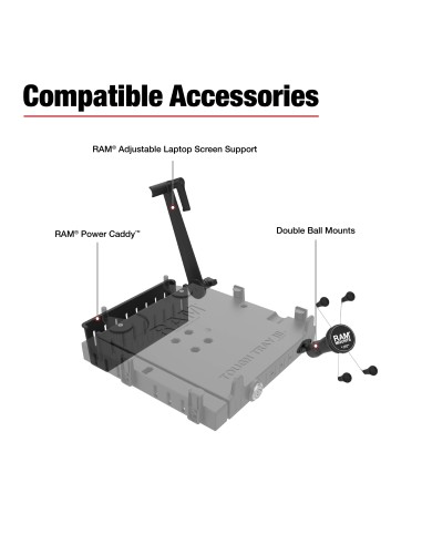 RAM® Vertical Drill-Down Laptop Mount