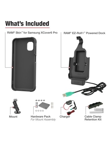 RAM® EZ-Roll'rT Dock & Dashboard Mount for Samsung XCover7 Pro & 6 Pro