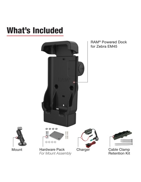 RAM® Powered Dock & Dashboard Mounting Kit for Zebra EM45