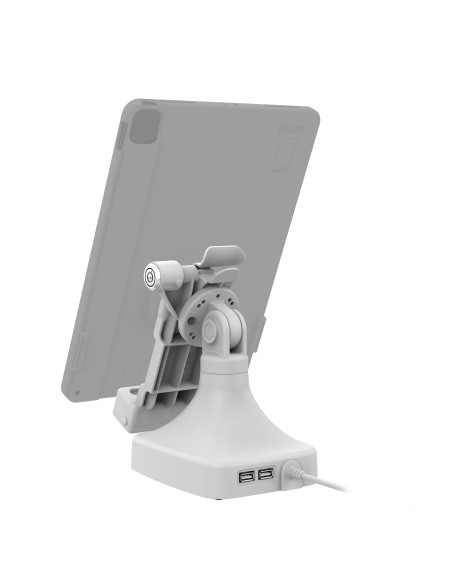 GDS® Uni-ConnT Locking Tilt & Swivel Dock with USB-C + Data - Gray