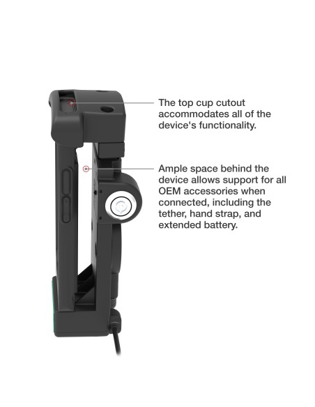 GDS® Locking Powered Dock + USB-A for Zebra EC50/55 - Heated Pins